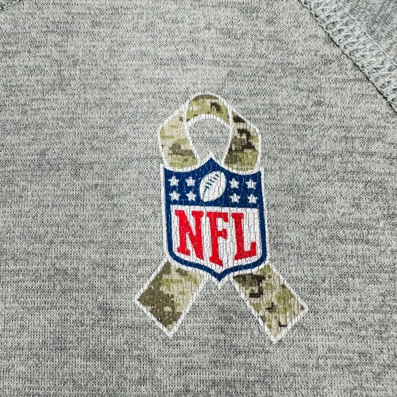 Nike Therma-Fit Salute To Service NFL New York Giants Gray Hoodie Sweatshirt S - Picture 6 of 12